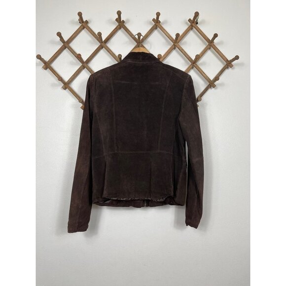 Eddie Bauer Suede Jacket In Brown Size Large - Picture 2 of 9